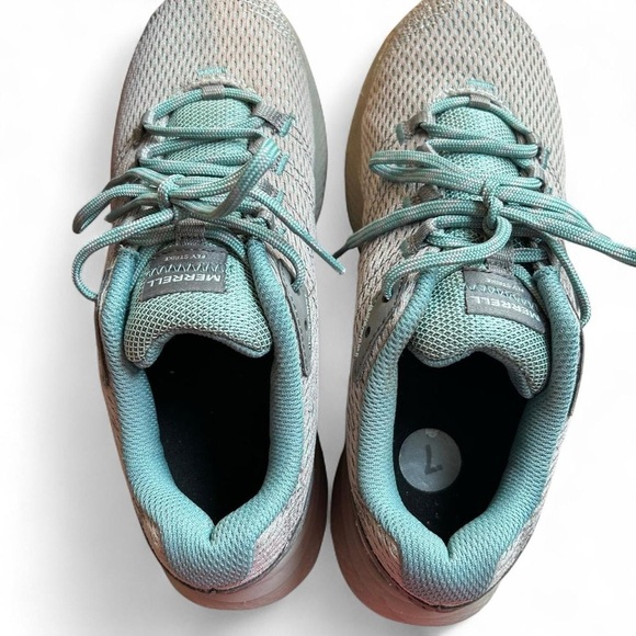 Merrell Fly Strike Trail Runners Gray/Teal Women’s 7 Hiking Shoes - Picture 7 of 9